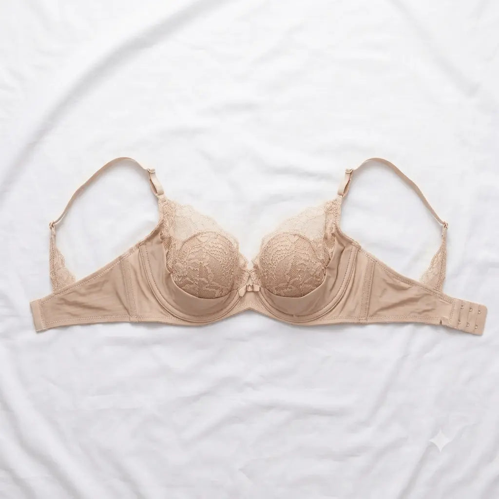 Nudra Rose Lace Ring Push-Up Bra — Non-Padded Underwire