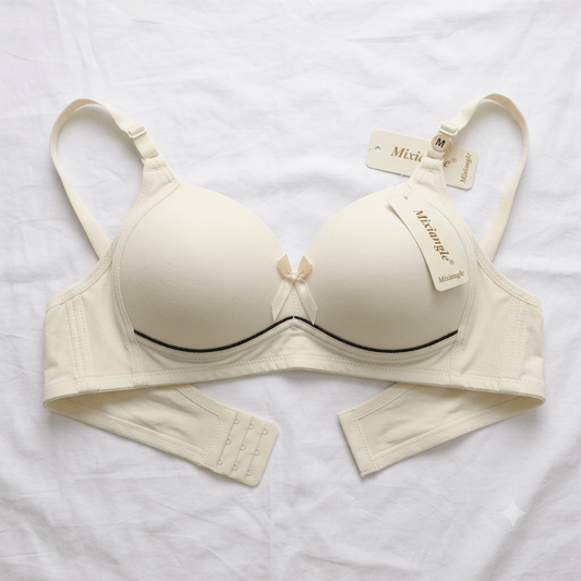 Cream Mixiangle Padded Underwire T-Shirt Bra - Nudra Pakistan