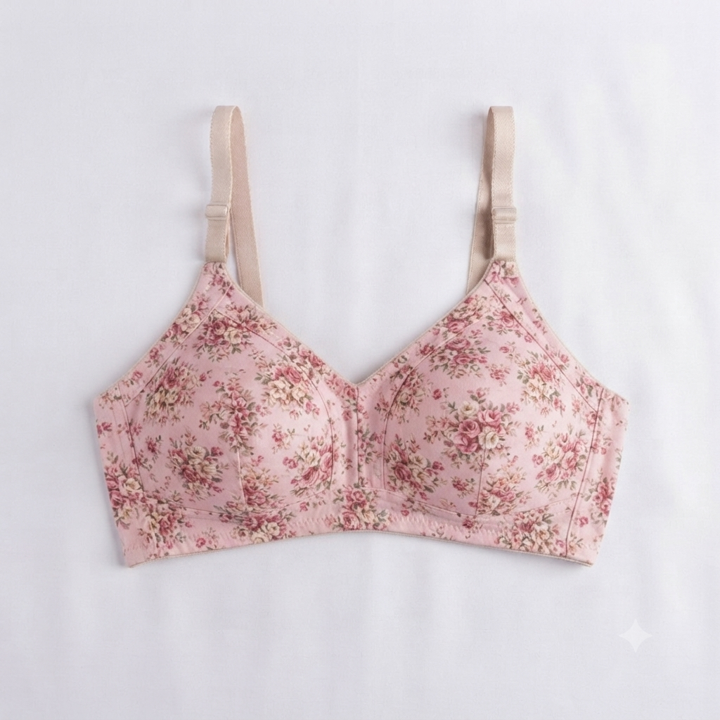 Nudra Lawn Print Bra Bundle — Pack of 3 (Light Prints)