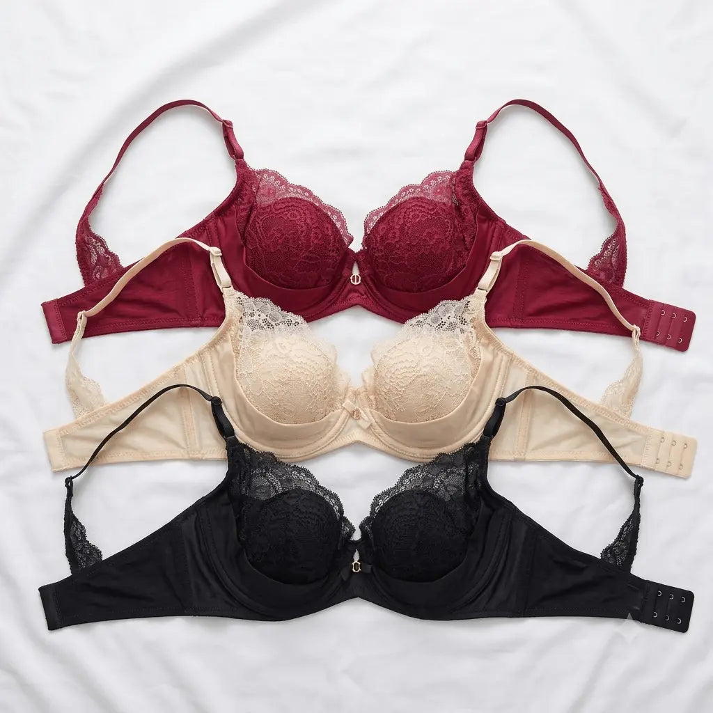 Nudra Rose Lace Ring Push-Up Bra color options - Nudra Pakistan