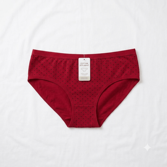 China Dot Design Curve & Comfort Cotton Briefs