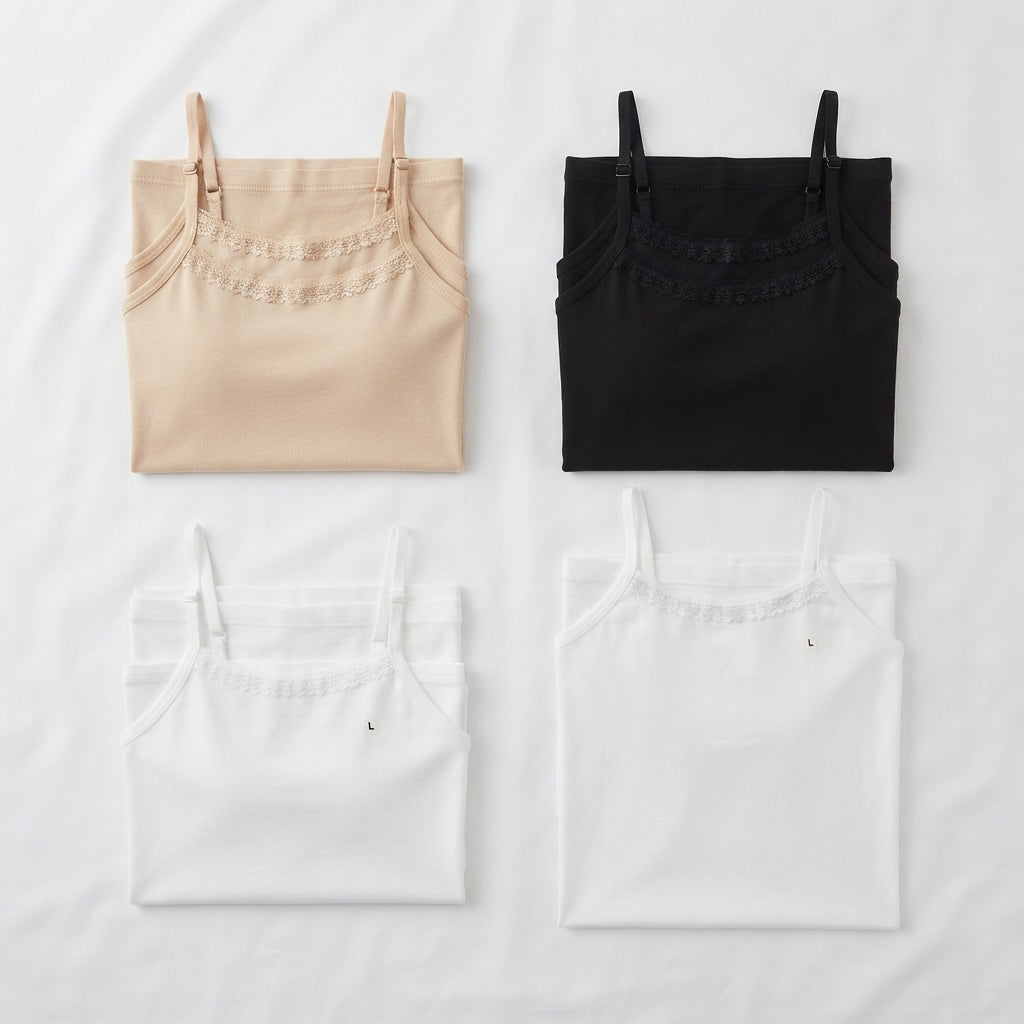 Cotton Lace-Trim Camisole (Girls 10 - 13)