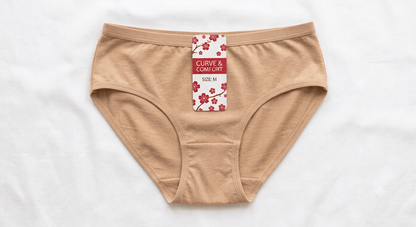 Beige Curve and Comfort Cotton Briefs - Nudra Pakistan