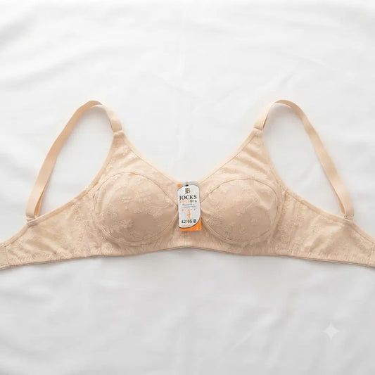 Beige Jocks Sensation Floral Jacquard Full Coverage Bra - Nudra Pakistan