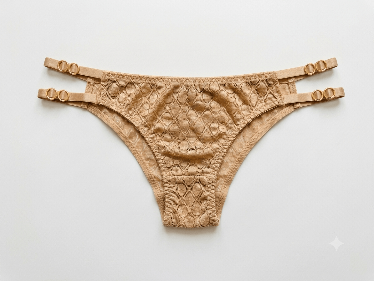 Aosi Rose Floral Lace Panty — Side Detail Briefs