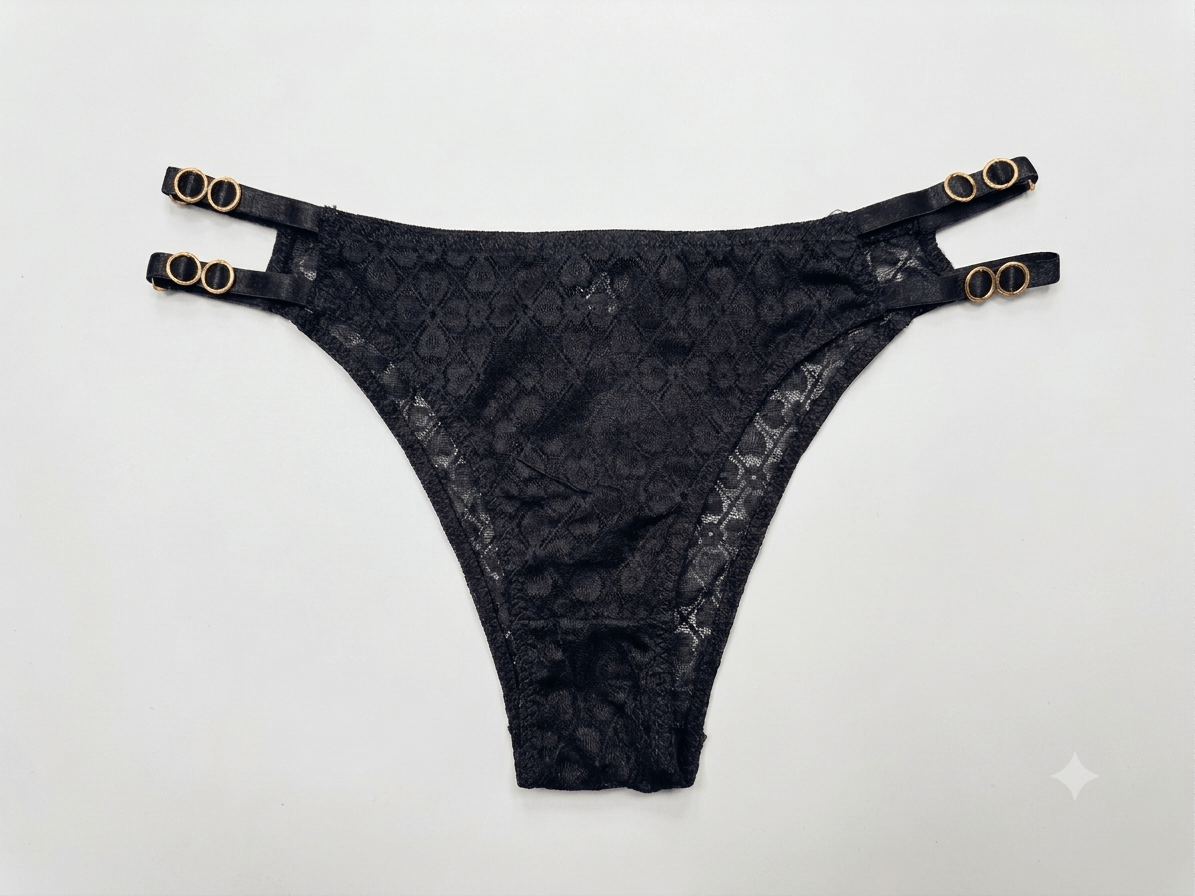 Aosi Rose Floral Lace Panty — Side Detail Briefs