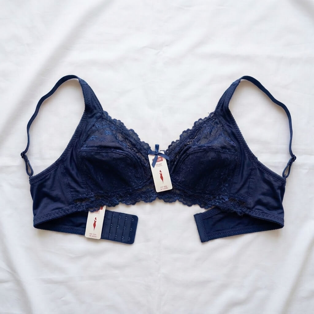 Galaxy Full Coverage Lace Bra – Non-Padded Wire-Free Soft Cup Bra