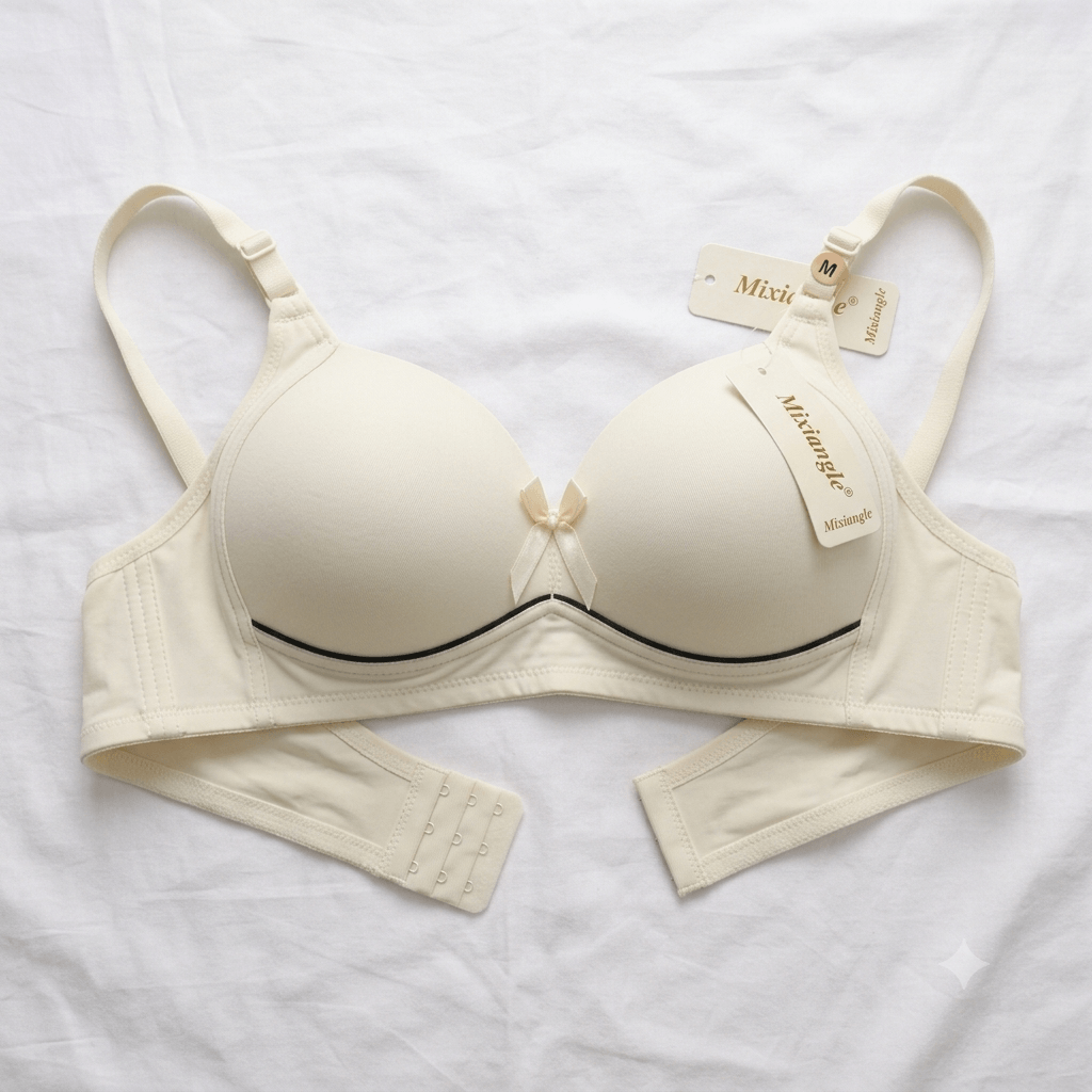 Cream Mixiangle Padded Underwire T-Shirt Bra - Nudra Pakistan