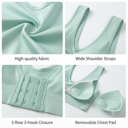 Butterfly Lace Front-Close Wire-Free Bra front closure detail - Nudra Pakistan
