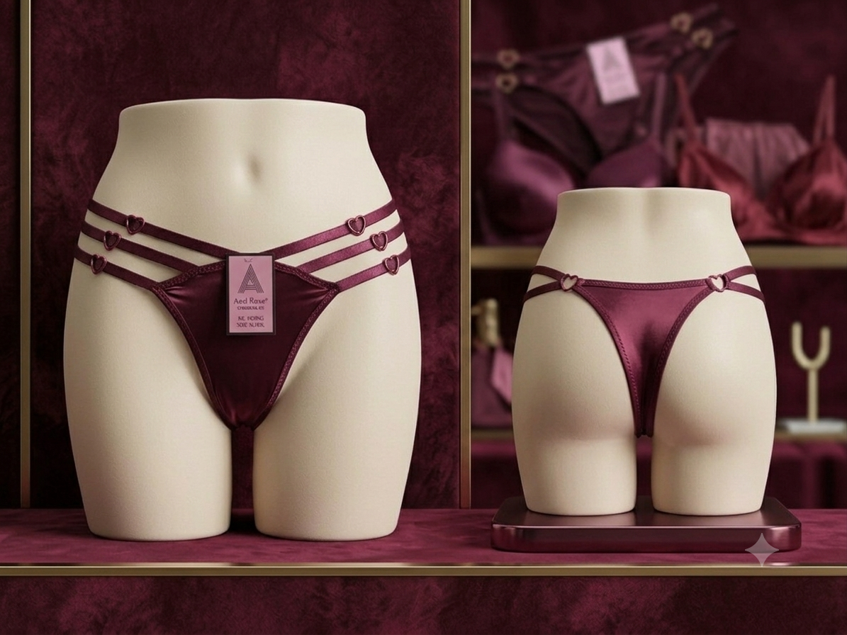Aosi Rose Heart Strap Thong — Exclusive