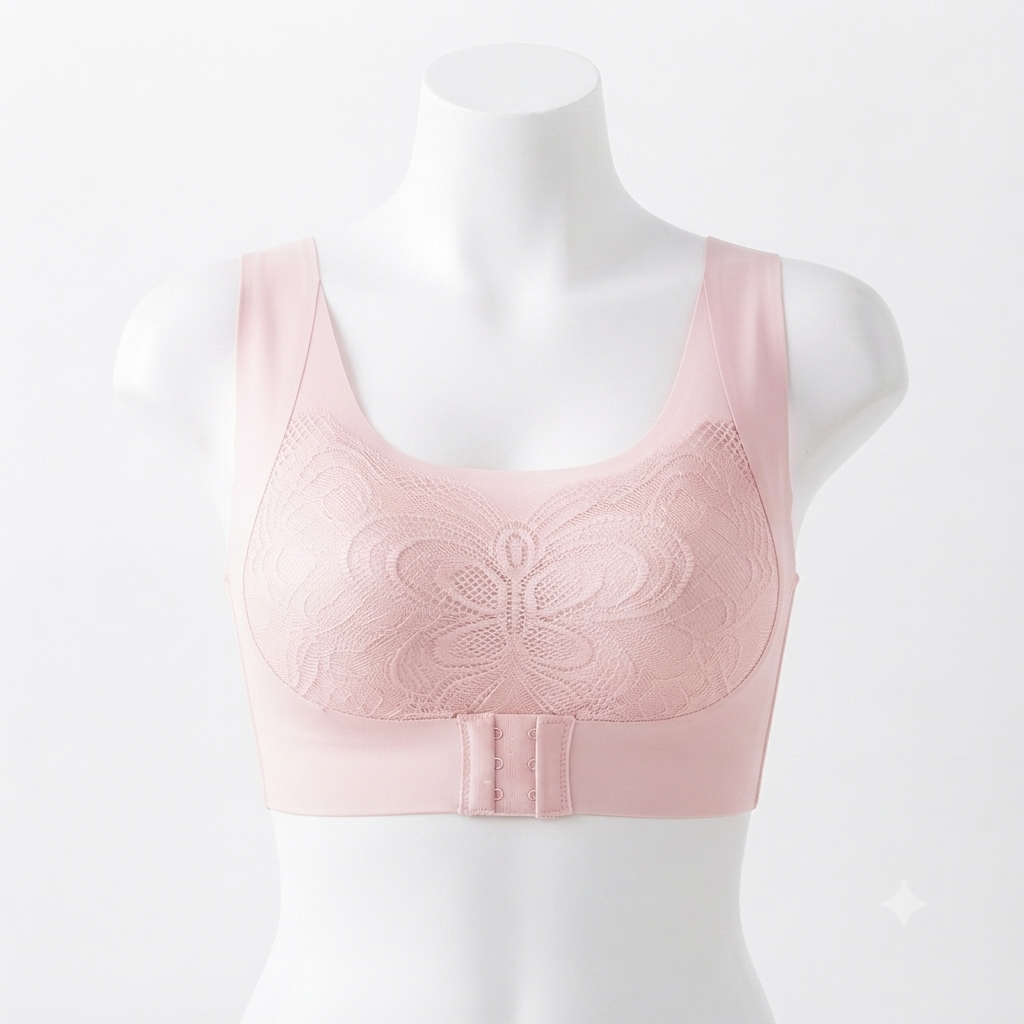 Butterfly Lace Front-Close Wire-Free Bra — Everyday Comfort