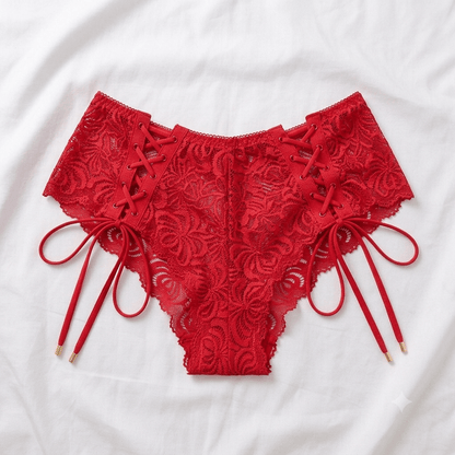 Aosi Rose Lace-Up Bikini Brief color variant - Nudra Pakistan