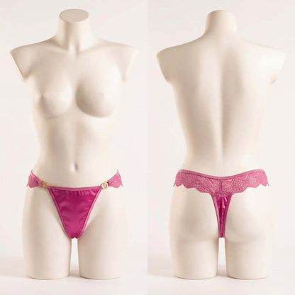 Aosi Rose Trim Thong gold ring accent detail view - Nudra Pakistan