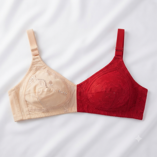 Nudra Comfort & Support Bra Bundle — Everyday Essentials Pack of 2