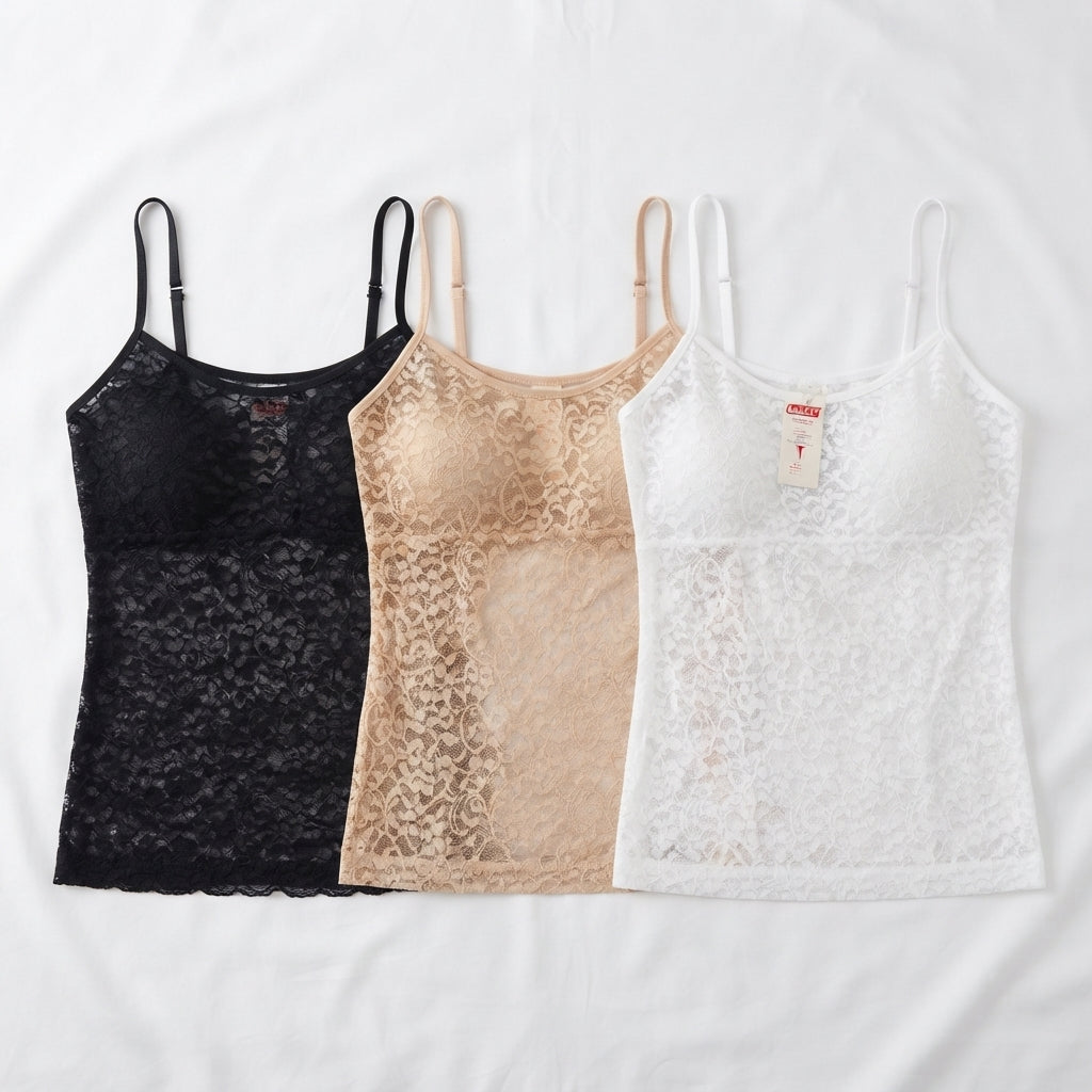 Floral Lace Camisole — Pack of 3