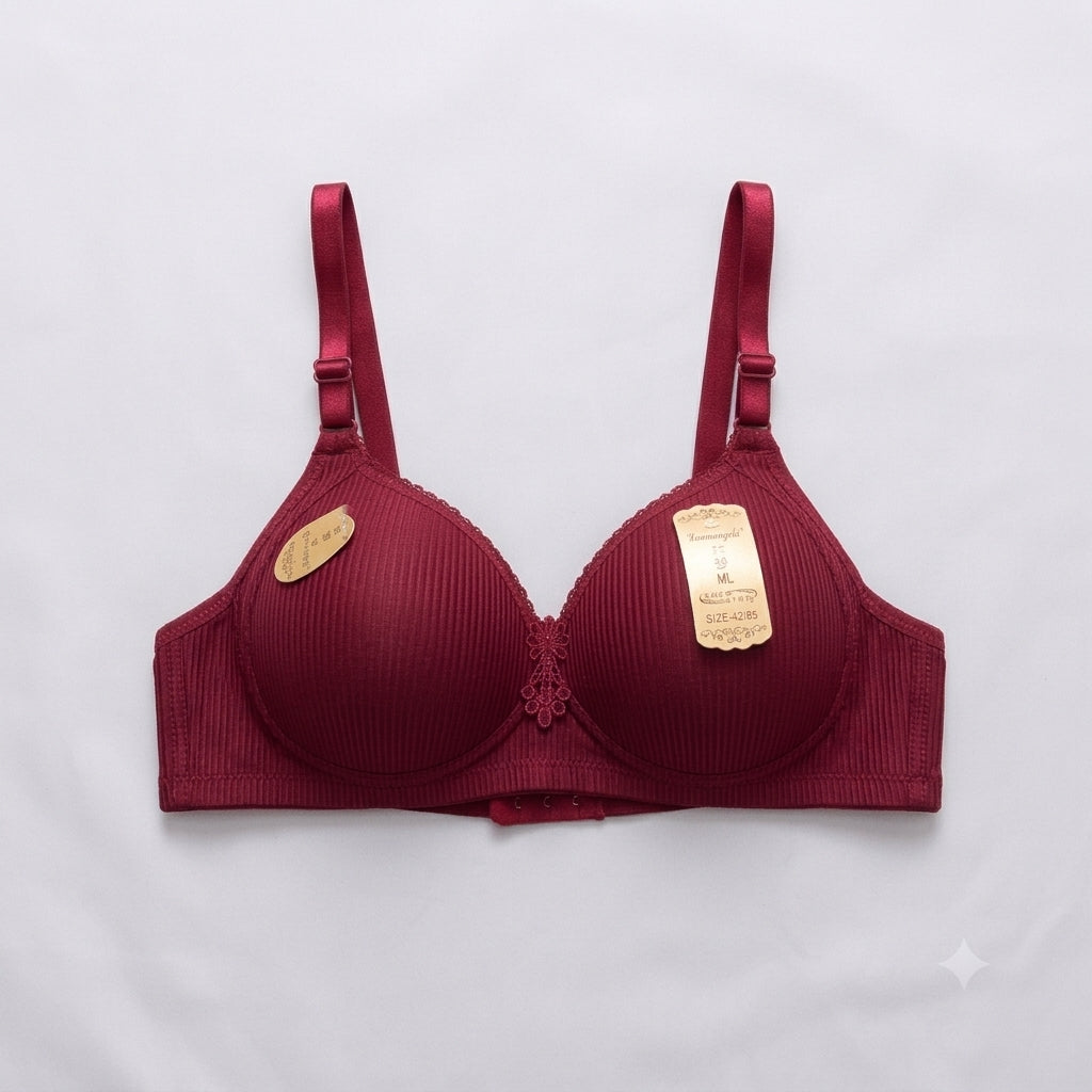 Lanmengshu Elegant Line Padded Bra D Cup — Wired