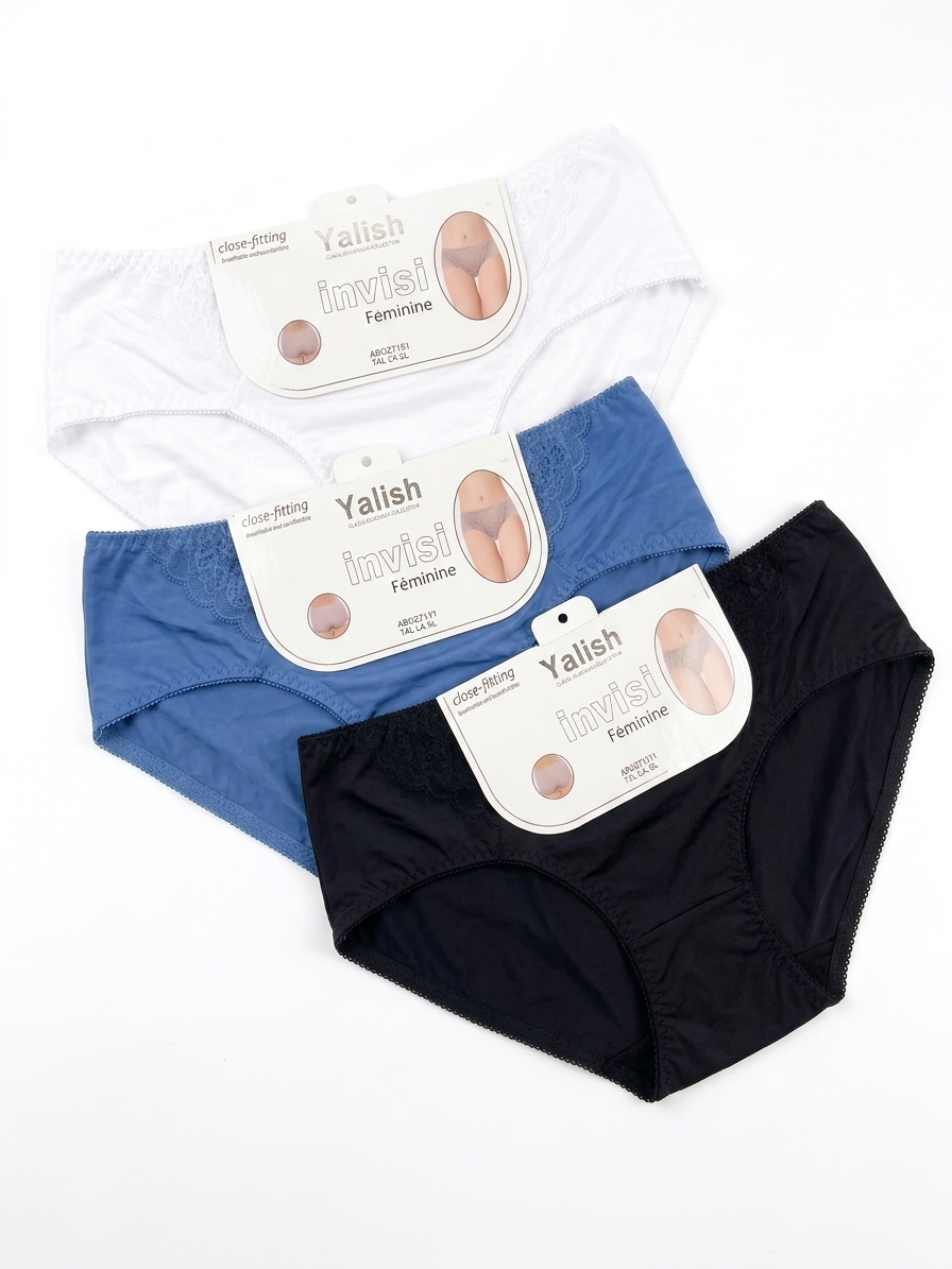 Lace Bikini Brief — Seamless & Breathable