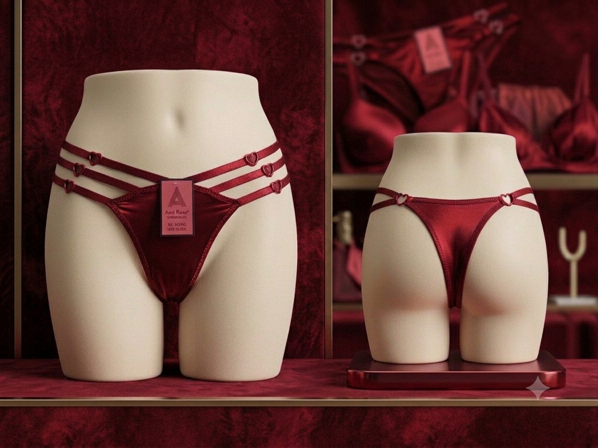 Aosi Rose Heart Strap Thong — Exclusive