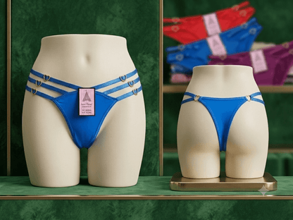 Aosi Rose Heart Strap Thong gold ring styled view - Nudra Pakistan