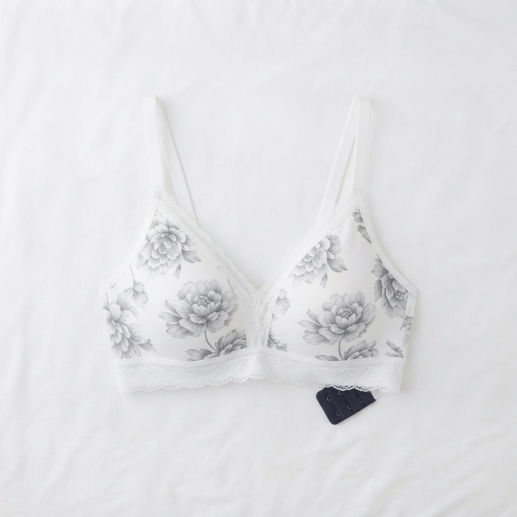 Nudra Floral Print Jarsi Bra Bundle styled view - Nudra Pakistan