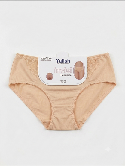 Yalish Invisi Lace Bikini Brief White color - Nudra Pakistan