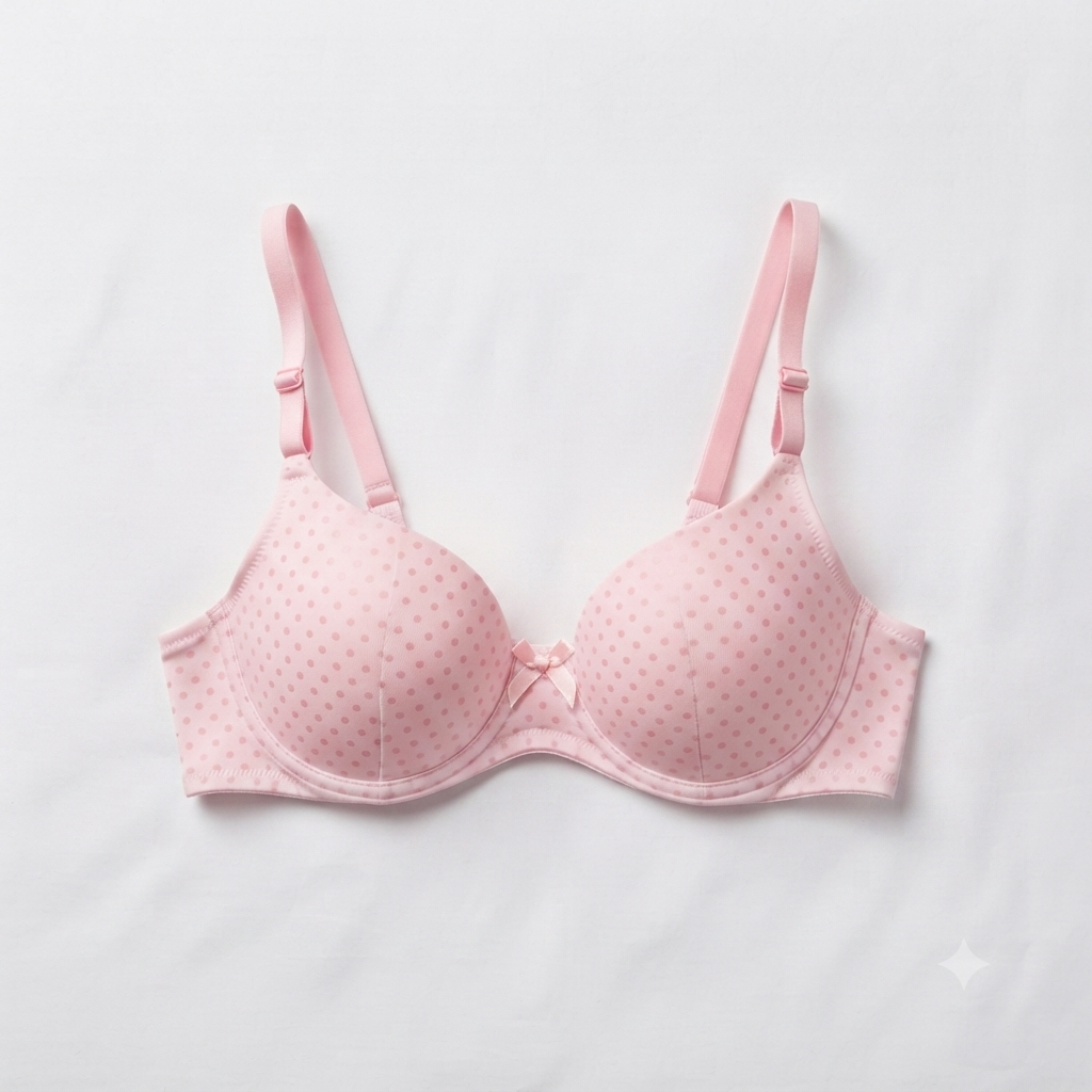 Nudra Polka Dot Padded Bra Bundle color options - Nudra Pakistan