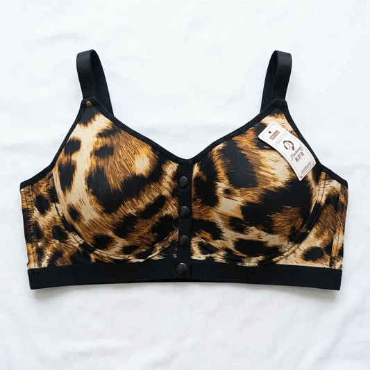 Front Open Leopard Print Bra — Wired Full Coverage