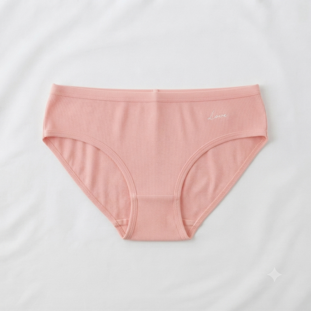 Nudra Ribbed Cotton Brief Bundle light colors styled view - Nudra Pakistan