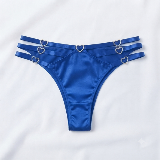 Nudra Gold Heart Ring Thong Bundle dark colors detail view - Nudra Pakistan