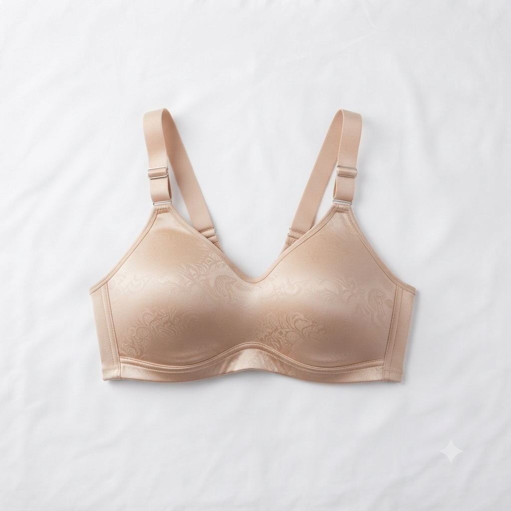 Nudra Satin Jacquard Soft Bra Bundle styled view - Nudra Pakistan