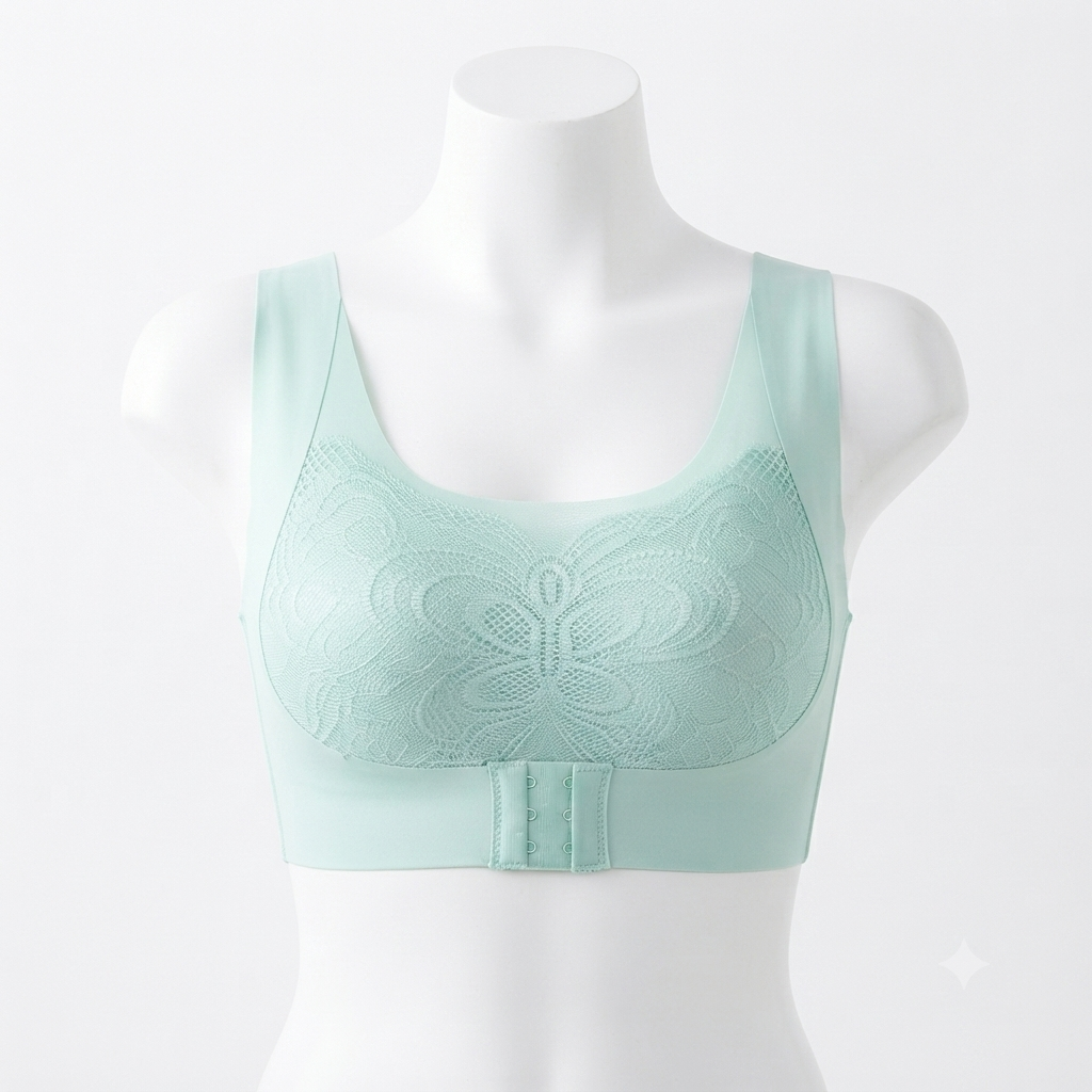Butterfly Lace Front-Close Wire-Free Bra — Everyday Comfort