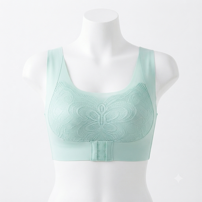 Butterfly Lace Front-Close Wire-Free Bra color variant - Nudra Pakistan