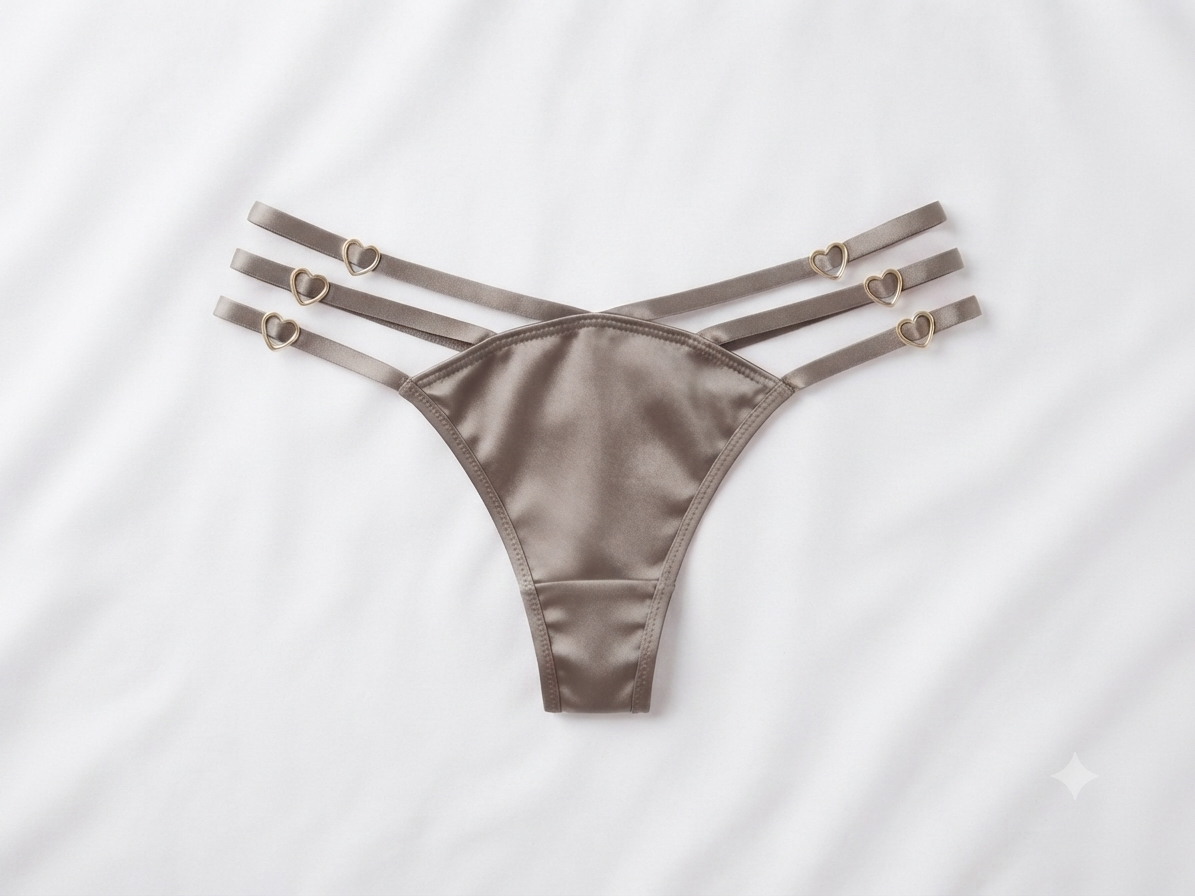 Nudra Gold Heart Ring Thong Bundle styled view - Nudra Pakistan