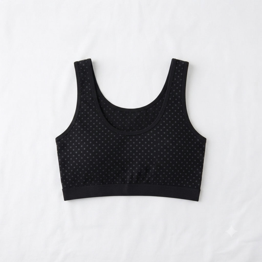 Nudra Polka Dot Cotton Crop Bra Bundle colors available - Nudra Pakistan