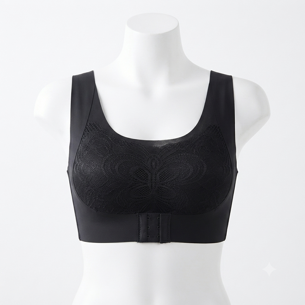 Butterfly Lace Front-Close Wire-Free Bra — Everyday Comfort