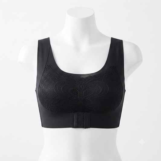 Butterfly Lace Front-Close Wire-Free Bra — Everyday Comfort