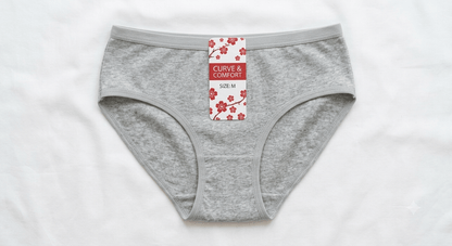 Grey Curve and Comfort Cotton Briefs - Nudra Pakistan