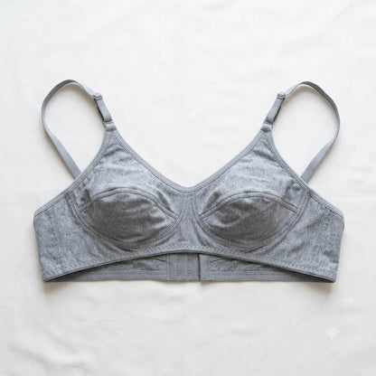 Grey Two Shades Orient Capri Cotton Full-Coverage Bra - Nudra Pakistan