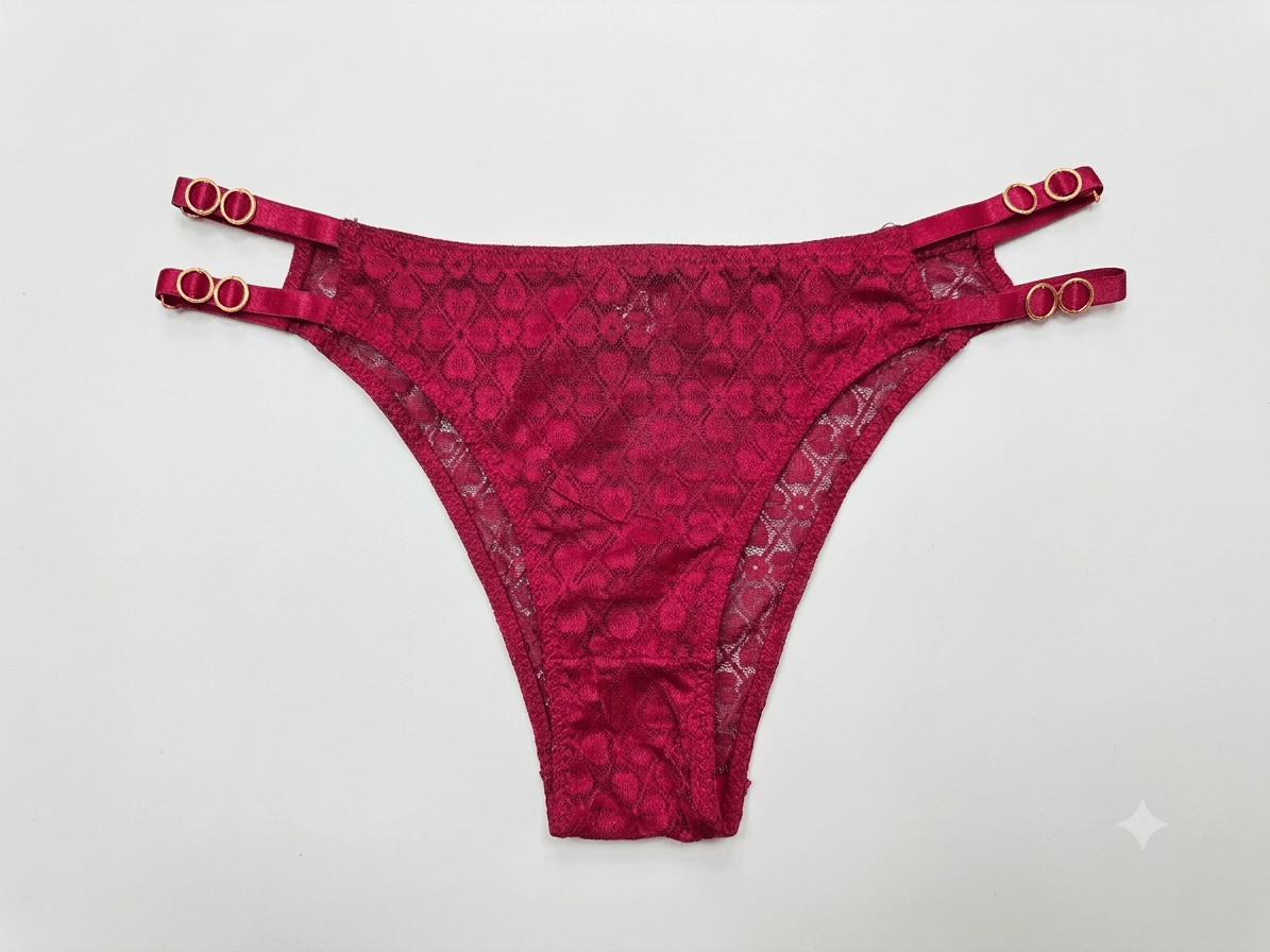 Aosi Rose Floral Lace Panty — Side Detail Briefs