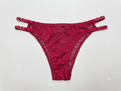 Aosi Rose Floral Lace Panty — Side Detail Briefs
