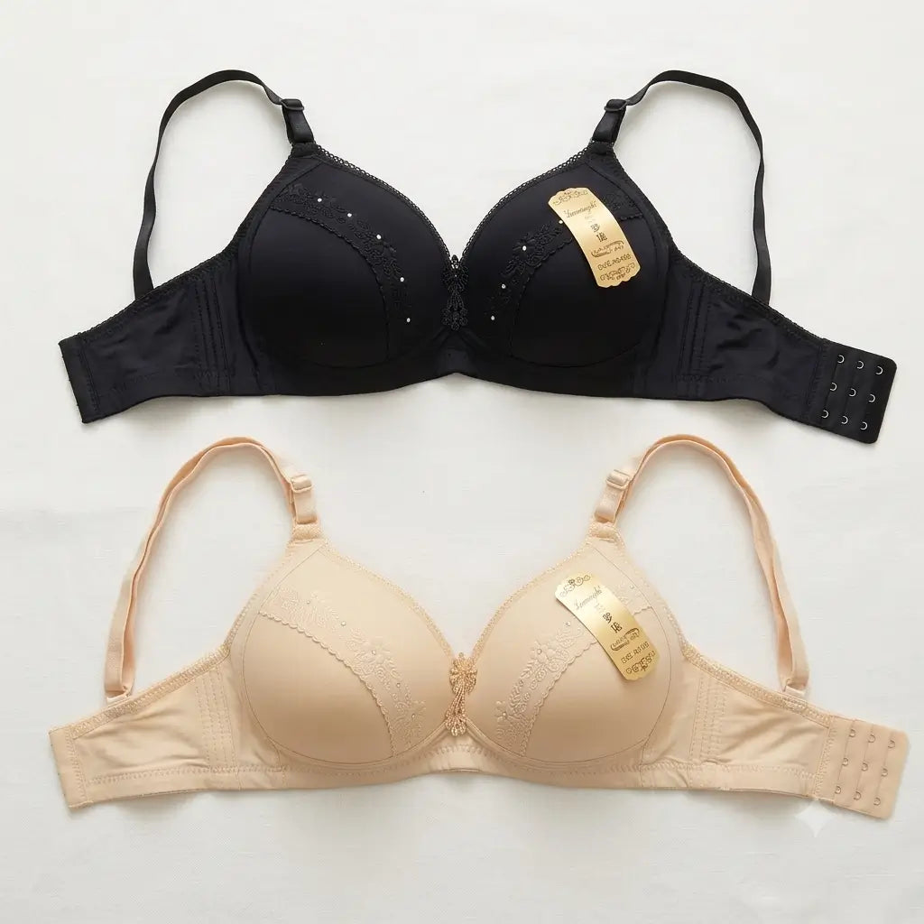Lanmengchu Embroidered Padded Wire Bra