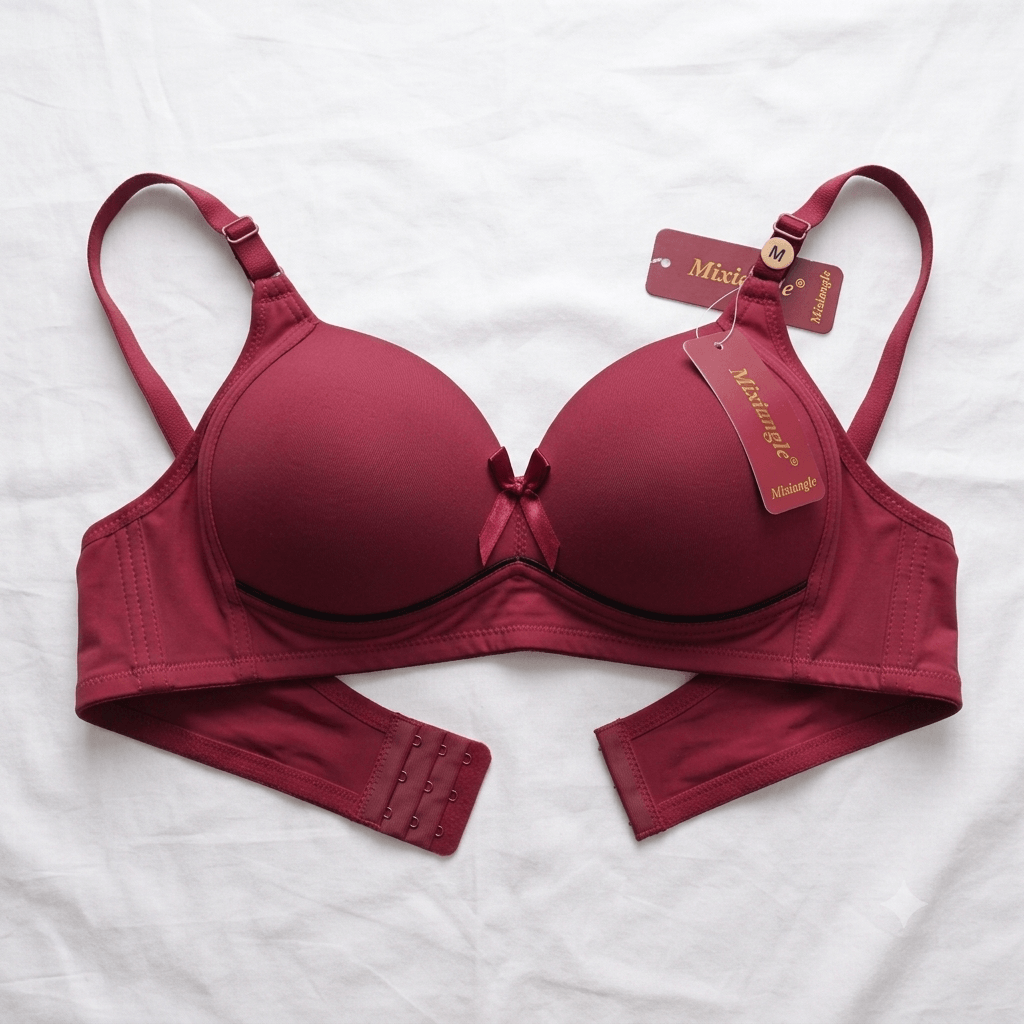 Maroon Mixiangle Padded Underwire T-Shirt Bra - Nudra Pakistan
