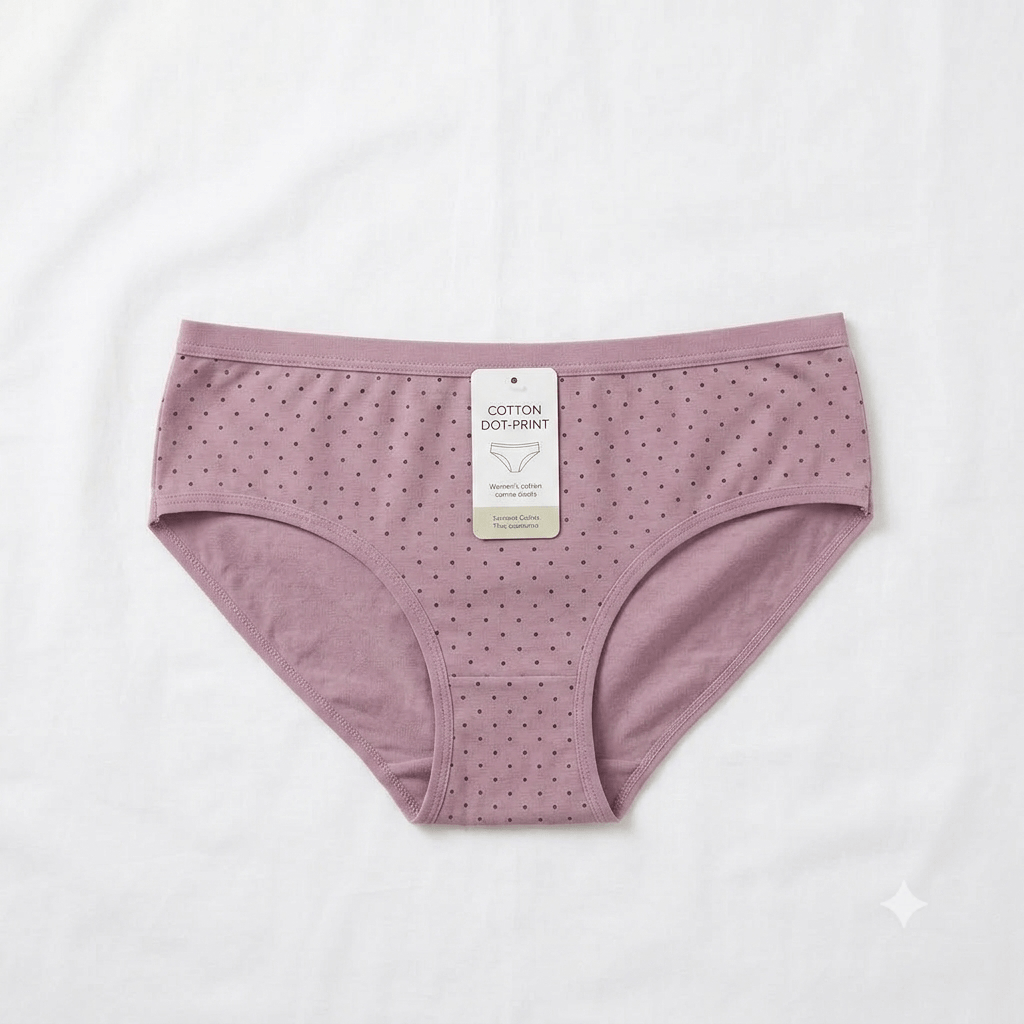 China Dot Design Curve & Comfort Cotton Briefs