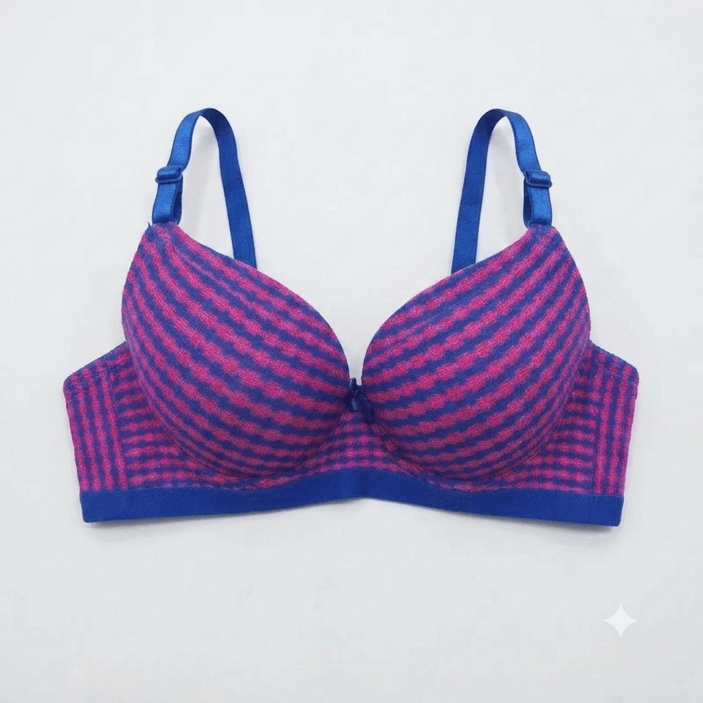 Nudra Ring Push-Up Padded Bra — Houndstooth Print