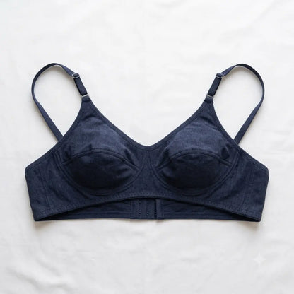 Navy Two Shades Orient Capri Cotton Full-Coverage Bra - Nudra Pakistan
