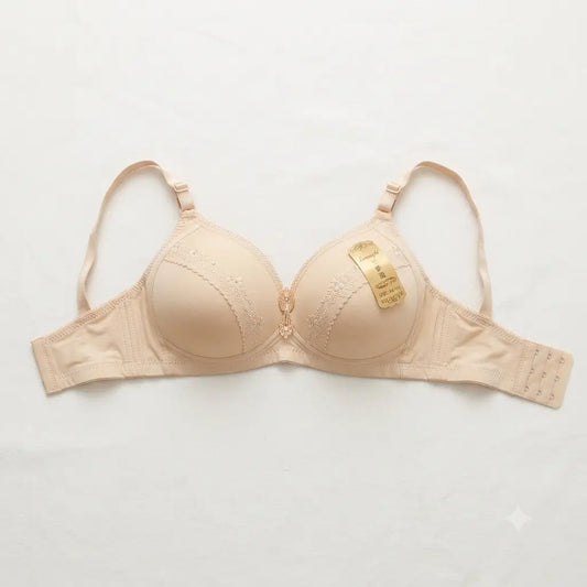 Lanmengchu Embroidered Padded Wire Bra
