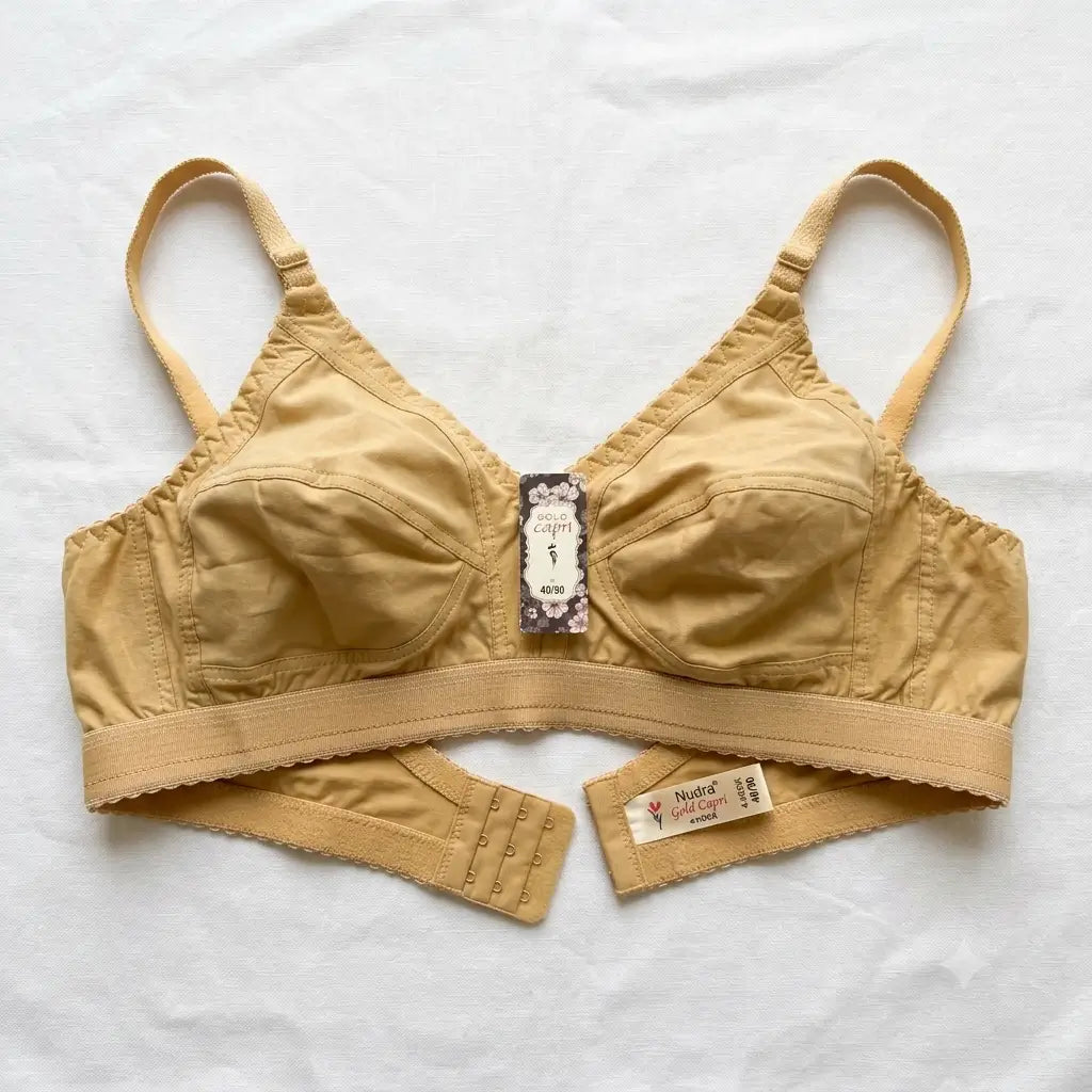 Nudra Gold Capri Soft Cotton 4-Hook Bra