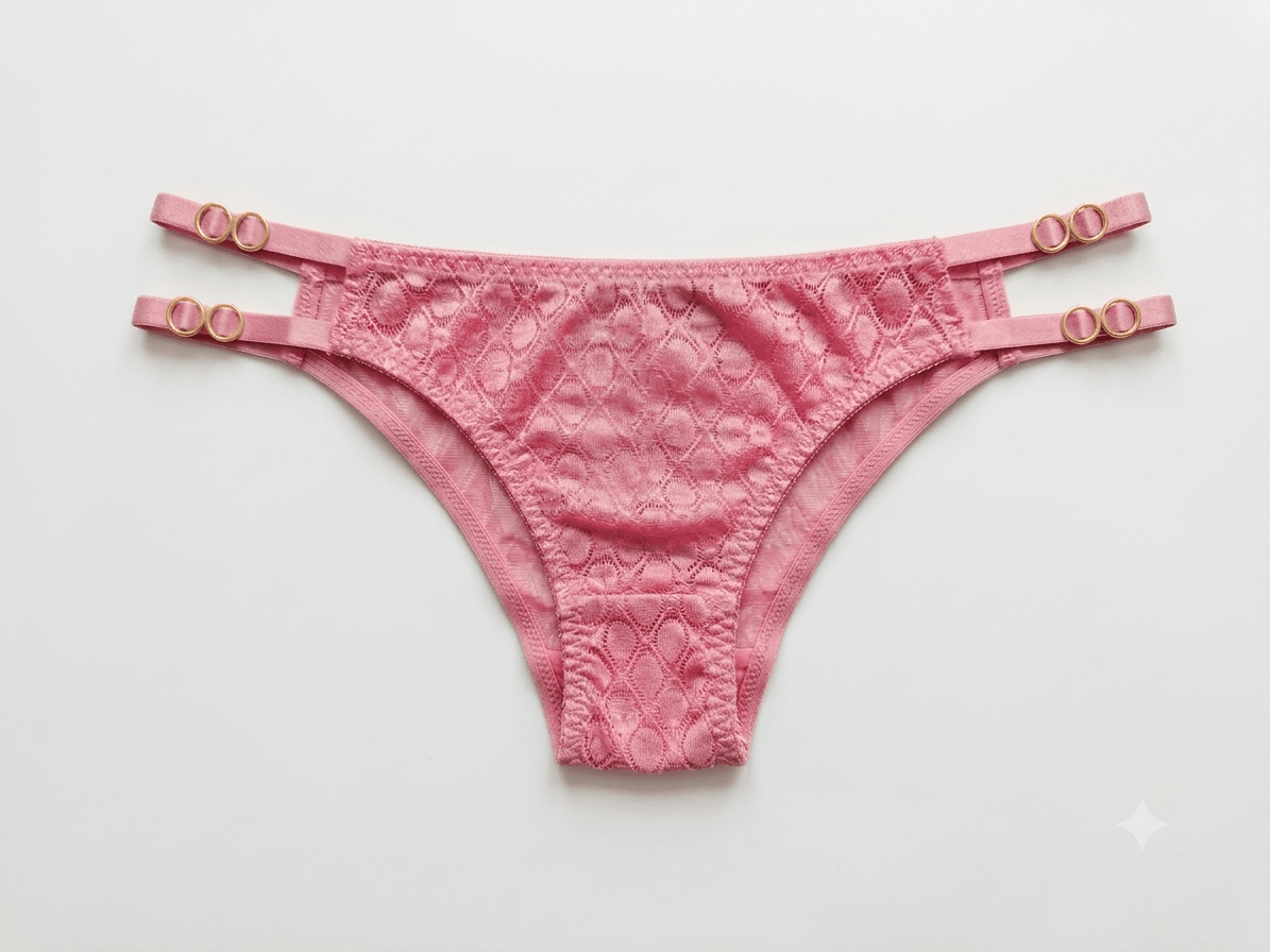 Aosi Rose Floral Lace Panty — Side Detail Briefs