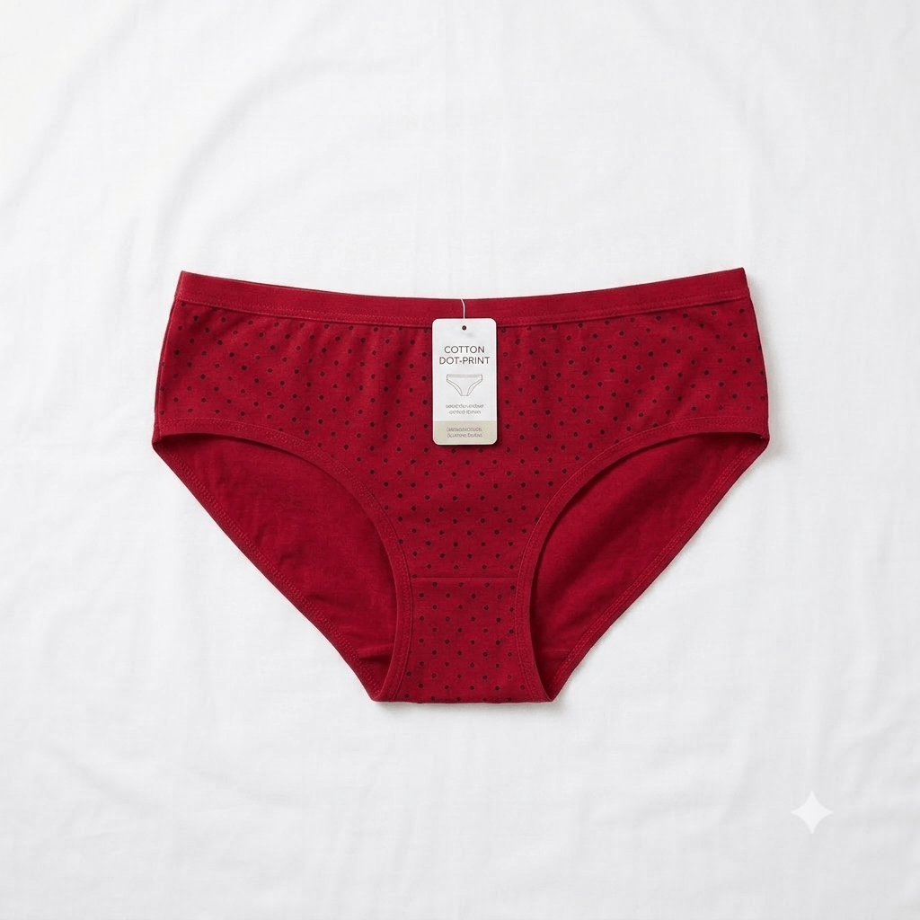 China Dot Design Curve & Comfort Cotton Briefs