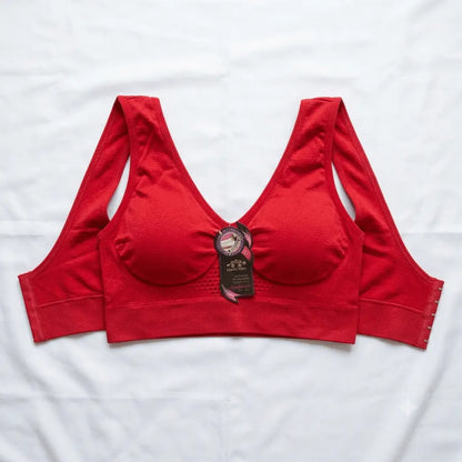 Red Liang Ting Seamless Sports Bra free size - Nudra Pakistan
